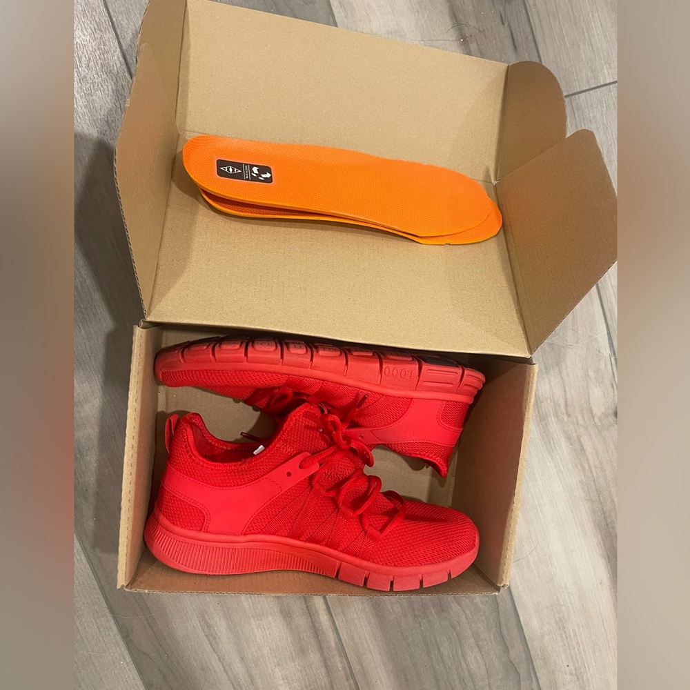 Women’s Red Running Shoes Size 8 W/Extra Soles